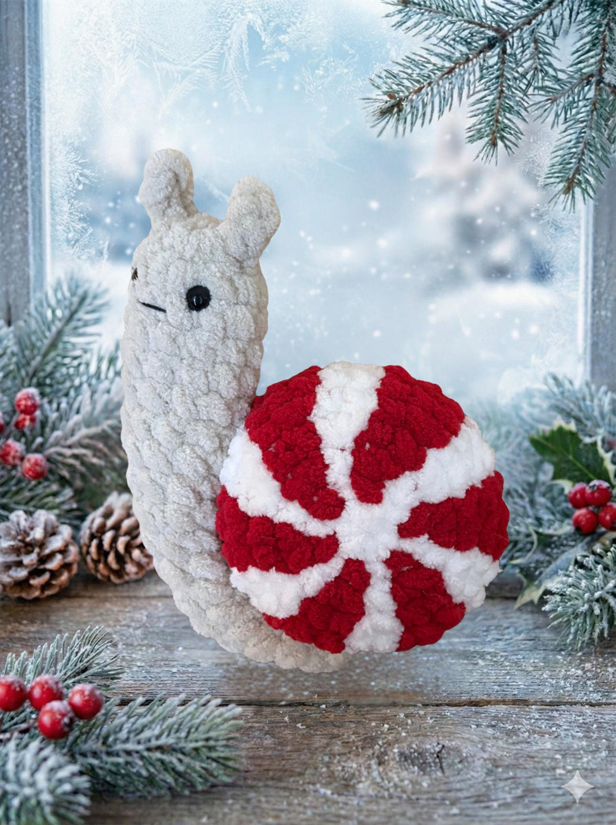 Snail Crochet Plushie Amigurumi Hot Cocoa, Peppermint, Pumpkin, Pumpkin Pie