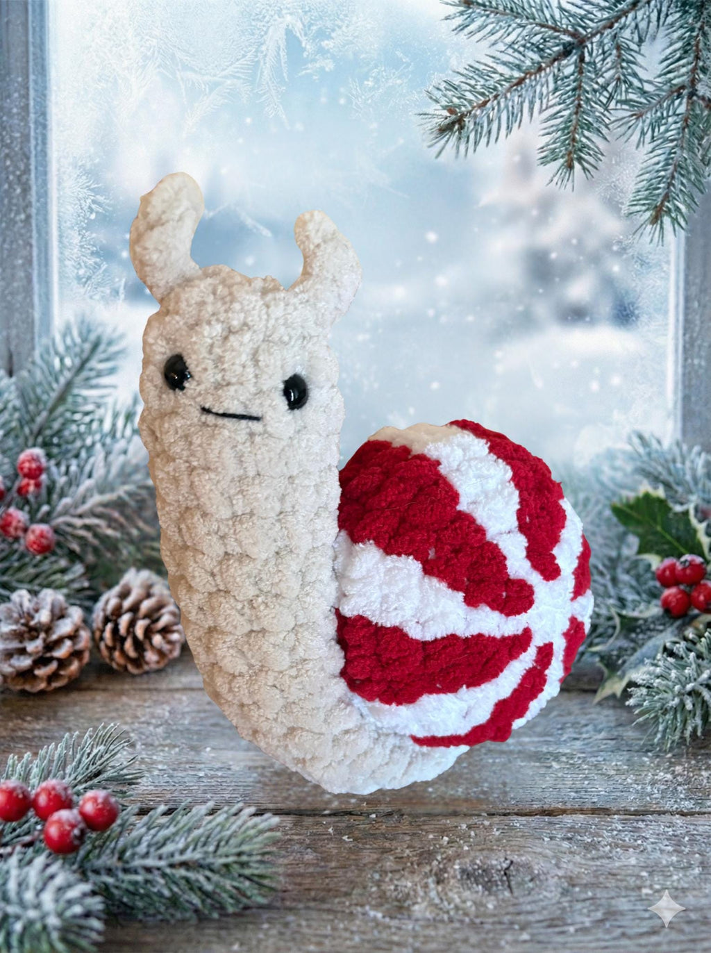 Snail Crochet Plushie Amigurumi Hot Cocoa, Peppermint, Pumpkin, Pumpkin Pie