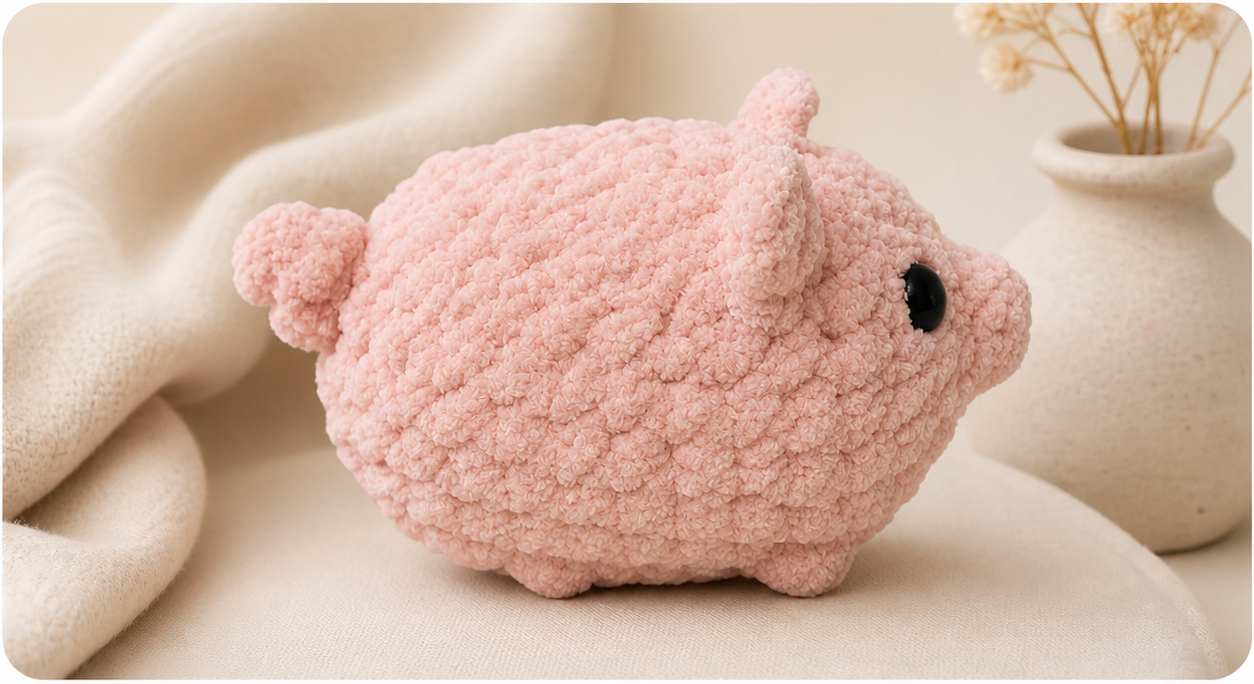 Crochet Pig Plushie