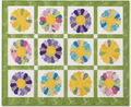 Spring Floral Dresden Plate Hand-Stitched Throw Quilt