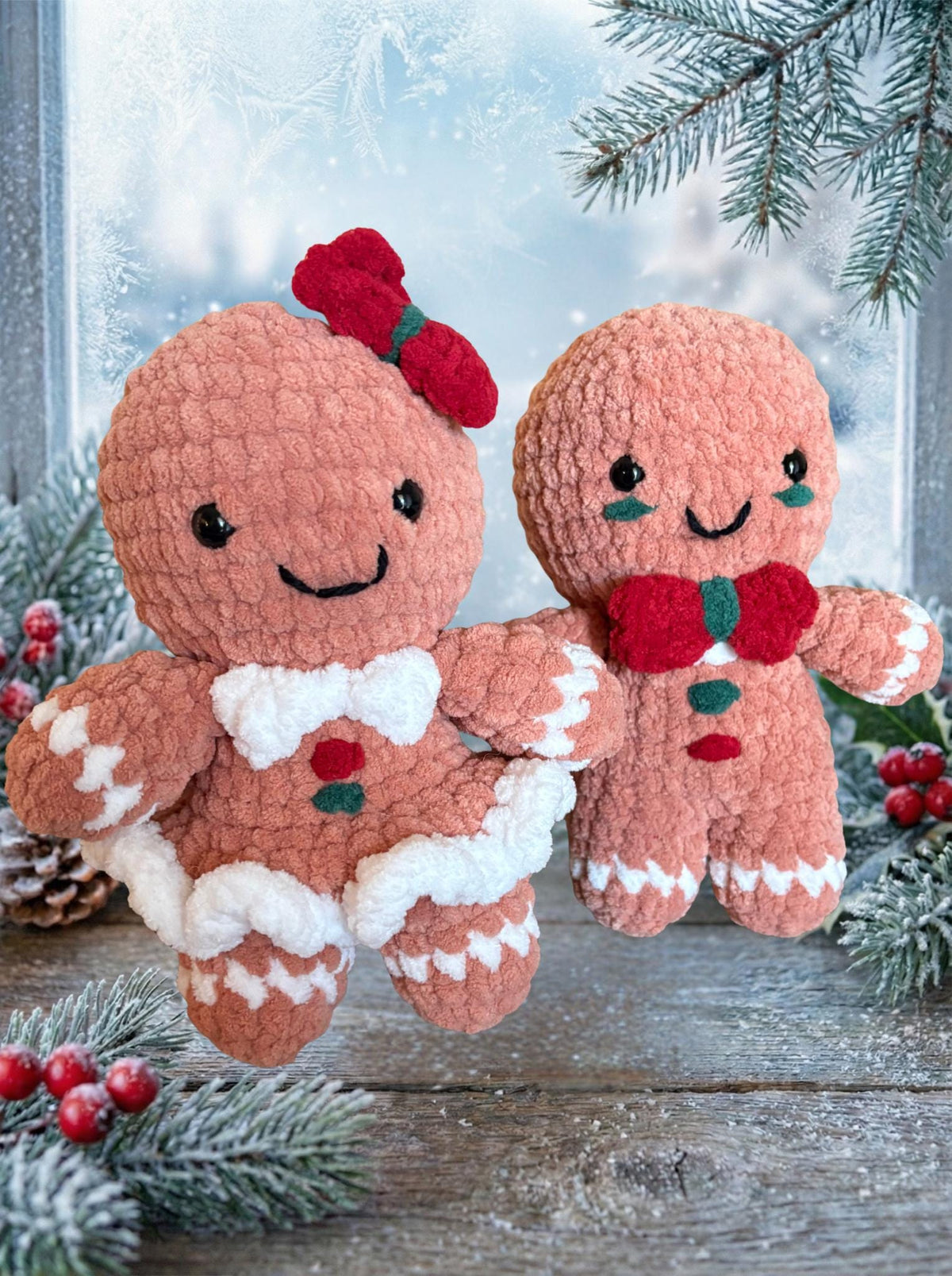 Crochet Gingerbread Plushie Amigurumi – Handmade Gift | Crescent Moon